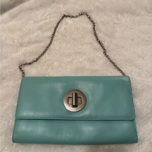 Tiffany & Co. Blue Leather Chain Bag